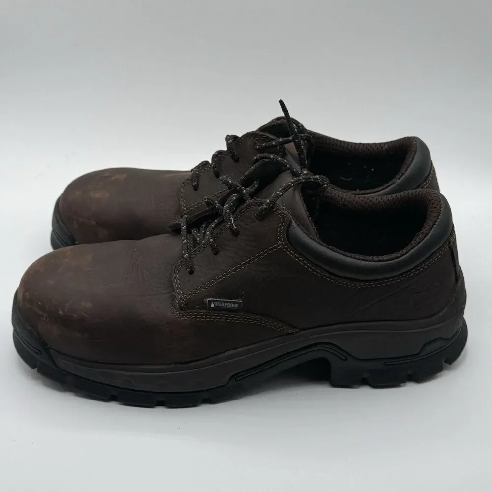 Timberland Pro Stockdale Alloy Safety Toe Waterproof Work Shoes Mens 9.5 M Brown